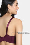 Zivame Unbound Maternity Padded Non Wired 3/4Th Coverage Seamless Nursing Bra - Beet Red — thumbnail 8
